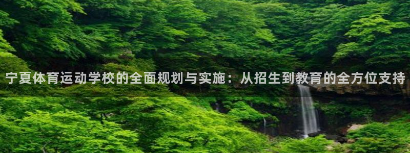 必一运动：宁夏体育运动学校的全面规划与实施：从招生到教育的全方位支持